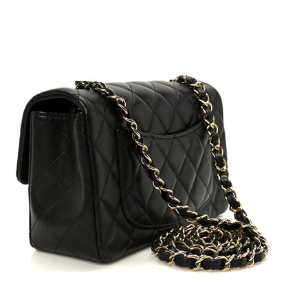 Chanel Lambskin Quilted Mini Rectangular Flap Black 3 of 12