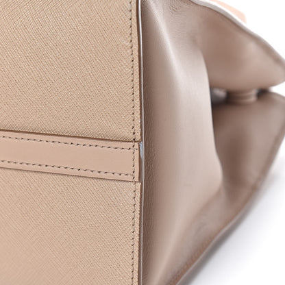Prada Saffiano City Calfskin Greche Medium Paradigme Bag Cammeo Begonia 10 of 13