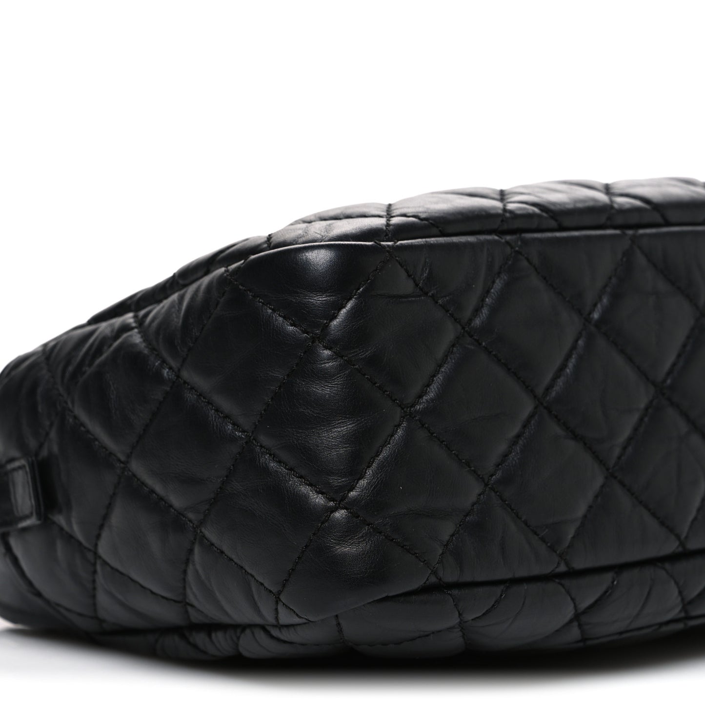 Aged Calfskin Quilted Medium Reissue Camera Case Black