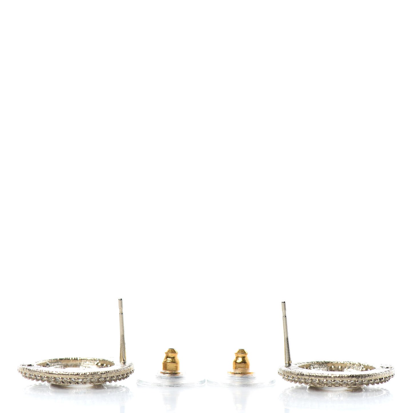Crystal CC Vendome Round Earrings Gold