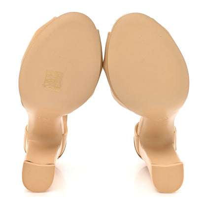 Chanel Lambskin Pearl CC Sandals 39 Beige 6 of 9