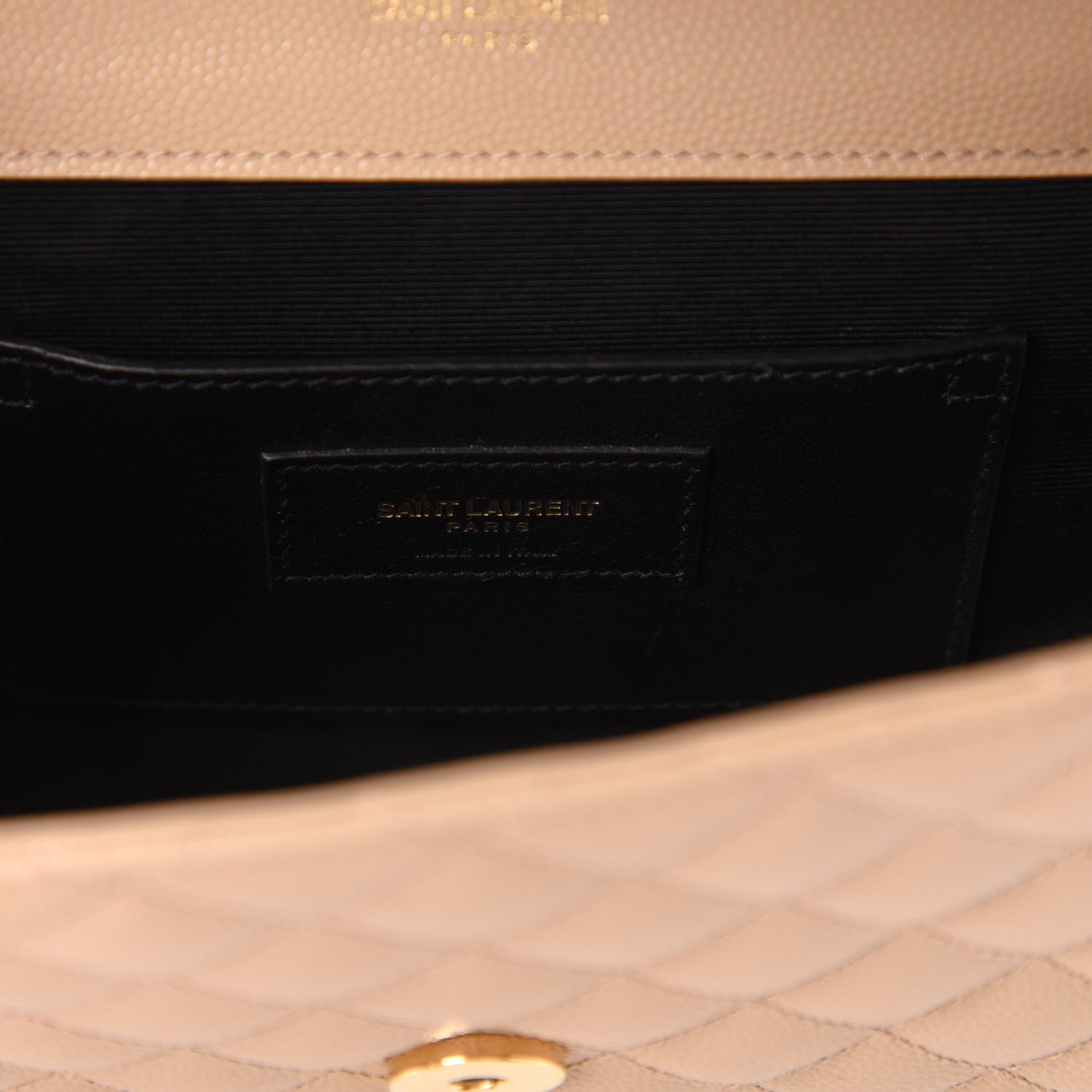 Saint Laurent Grain De Poudre Textured Mixed Matelasse Triquilt Small Monogram Satchel Cork 8 of 9