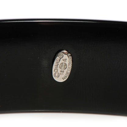 Chanel Resin Crystal CC Bangle Black 5 of 6