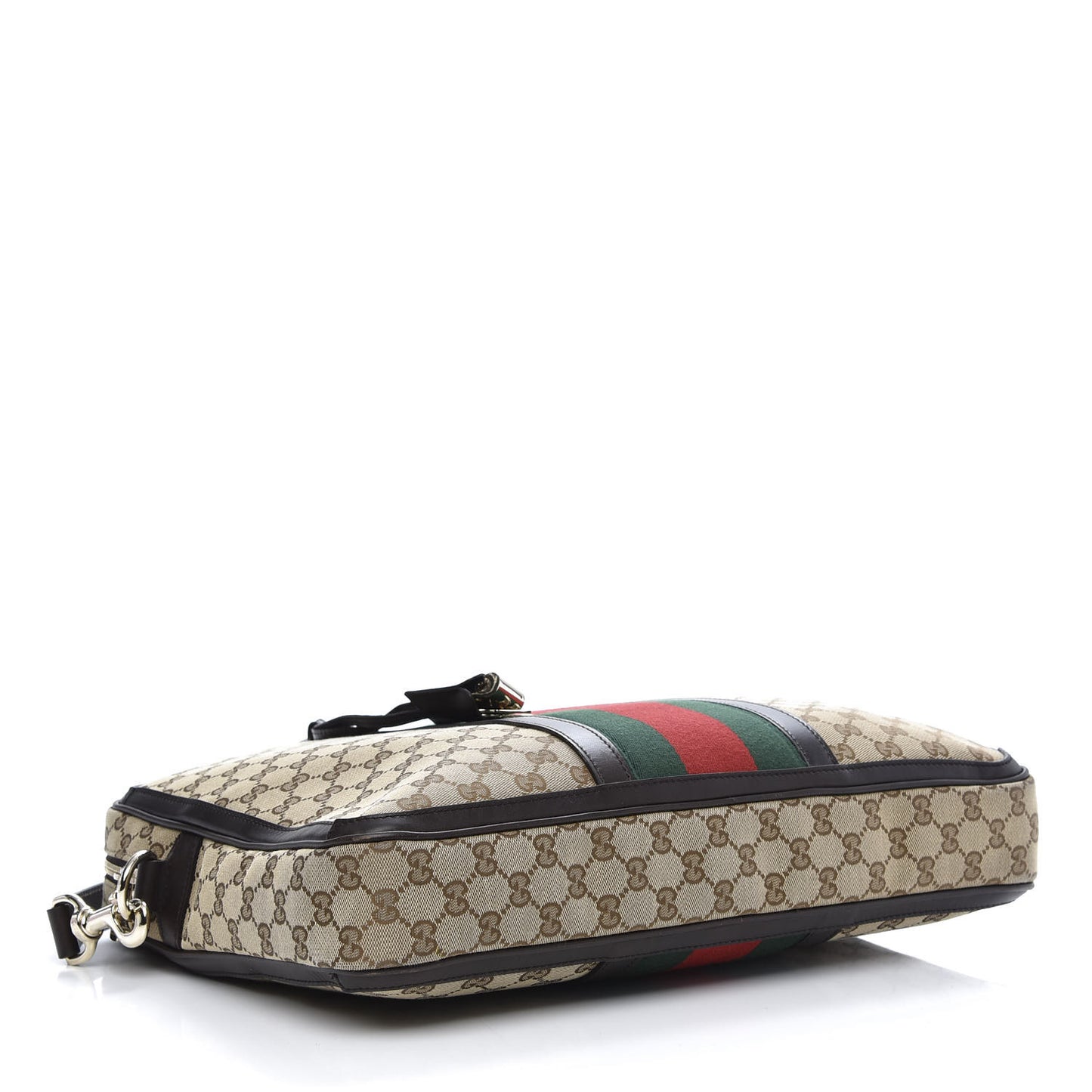 Monogram Web Briefcase Dark Brown