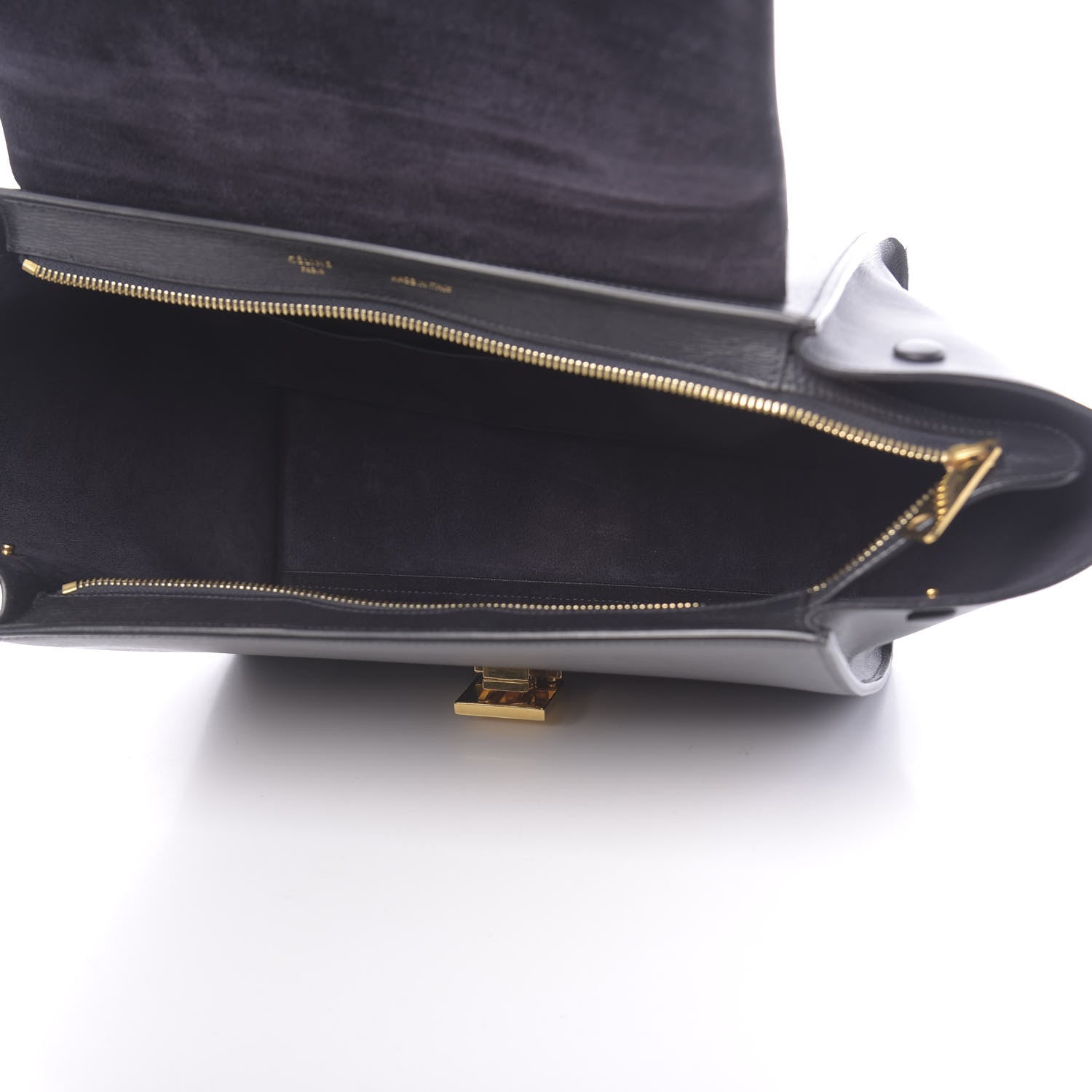 Celine Liege Calfskin Small Trapeze Black 5 of 11