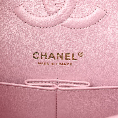 Chanel Iridescent Calfskin Quilted Medium Double Flap Pink 6 of 11