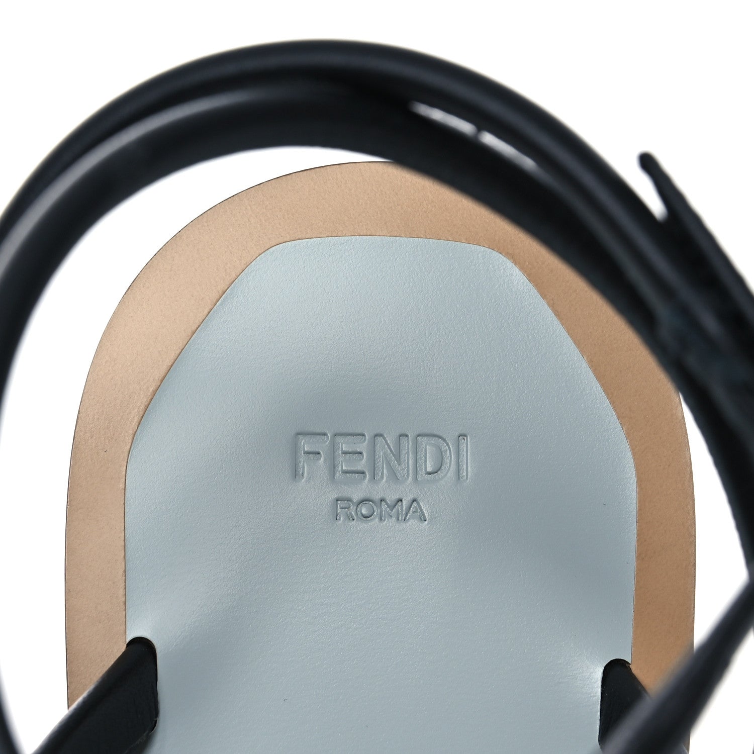 Fendi Nappa O’Lock Flat Thong Sandals 37 Black 9 of 13