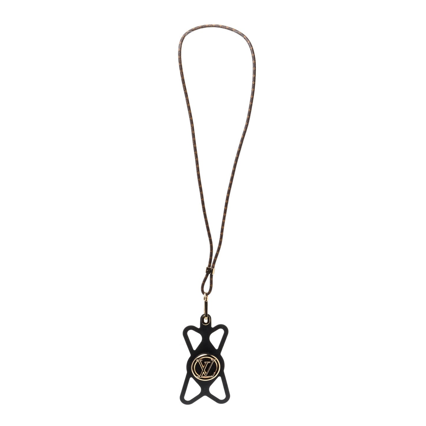 Monogram Silicone Louise Phone Holder Black
