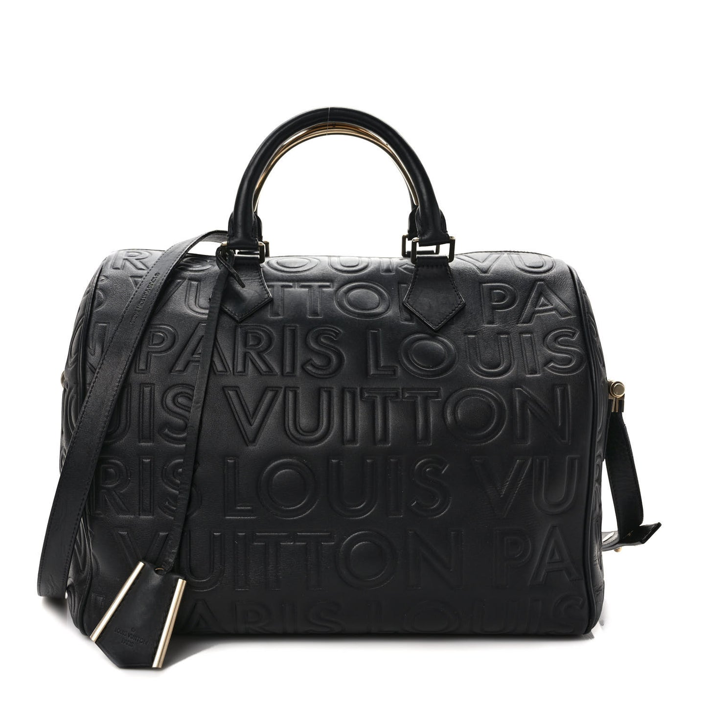 Calfskin Embossed Speedy Cube 30 Black