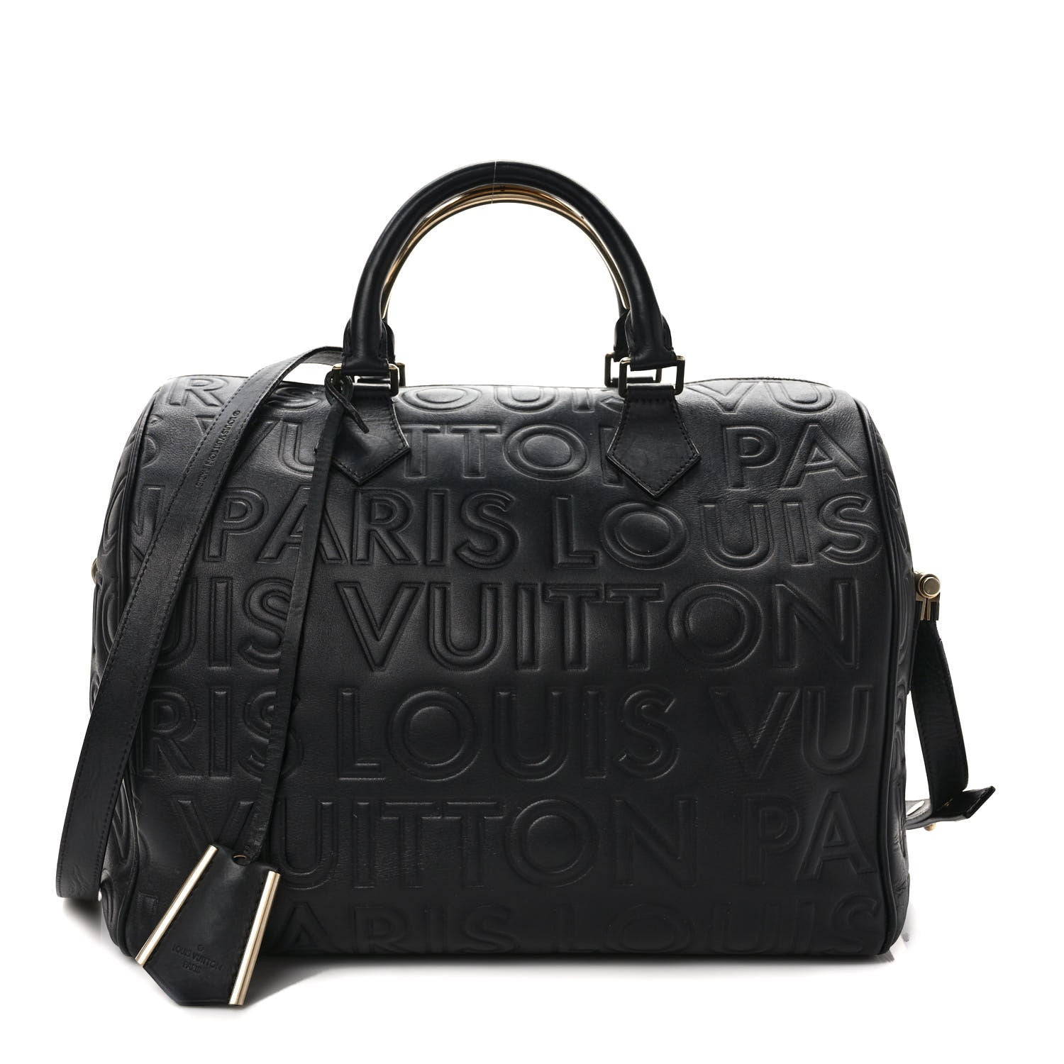 Louis Vuitton Calfskin Embossed Speedy Cube 30 Black 1 of 10