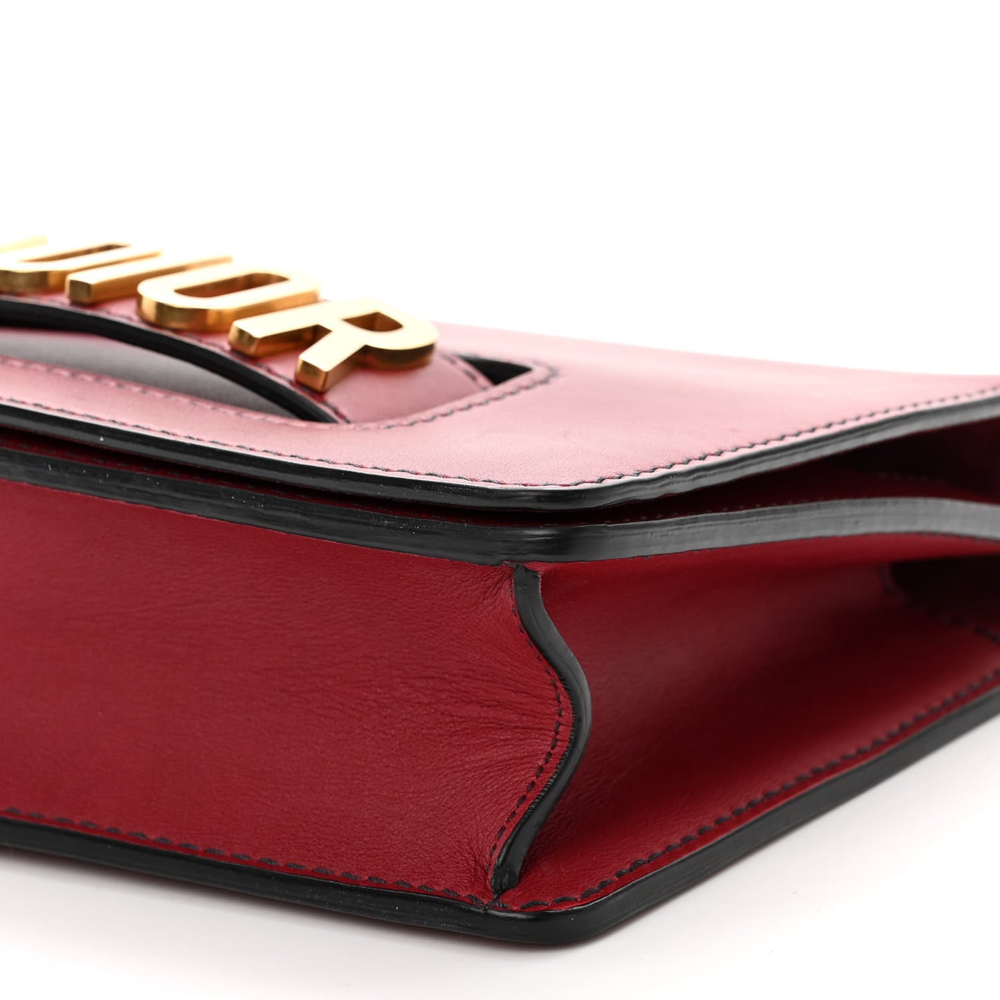 Calfskin J'Adior Chain Flap Bag Red