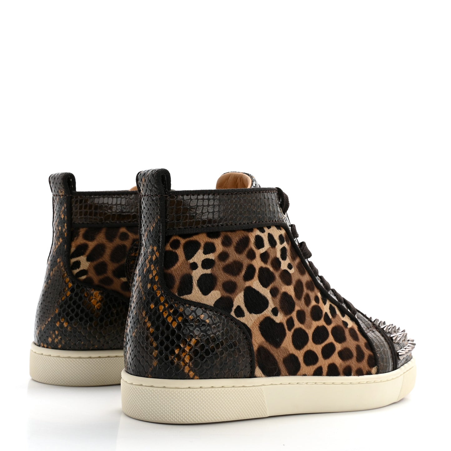 Pony Hair Spikes Orlato Flat Sneakers 35 Leopard