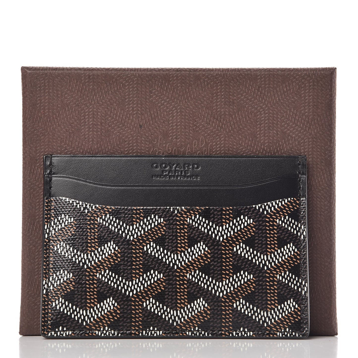 Goyardine Saint Sulpice Card Holder Black