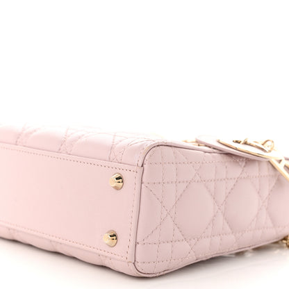 Christian Dior Lambskin Cannage Mini Lady Dior Rose Clair 10 of 14