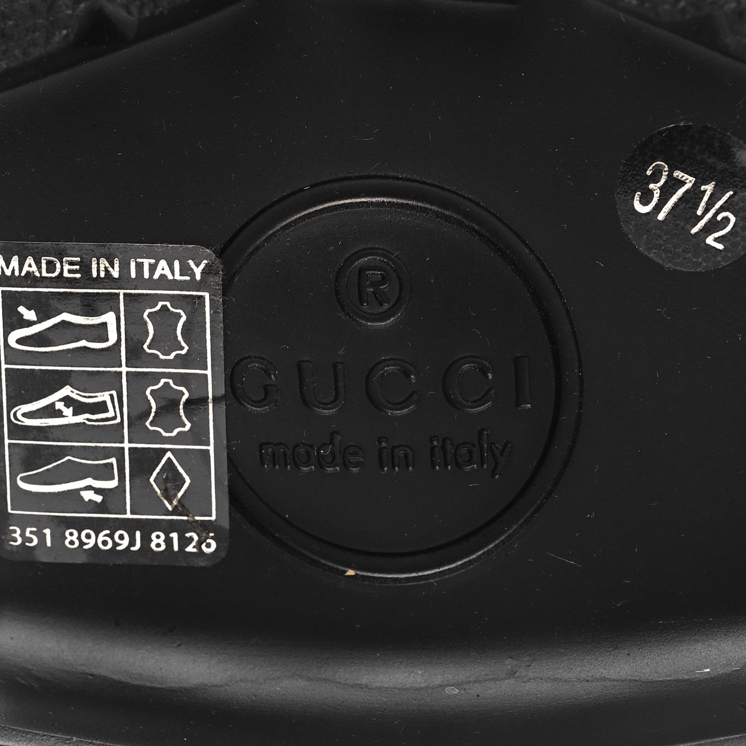 Gucci Magnum Calfskin Womens Horsebit Platform Mules 37.5 Black 6 of 9