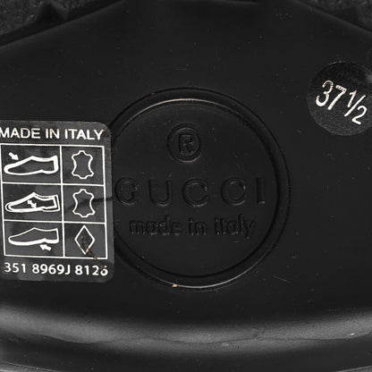 Gucci Magnum Calfskin Womens Horsebit Platform Mules 37.5 Black 6 of 9