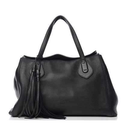 Gucci Pebbled Calfskin Lady Tassel Top Handle Bag Black 1 of 9