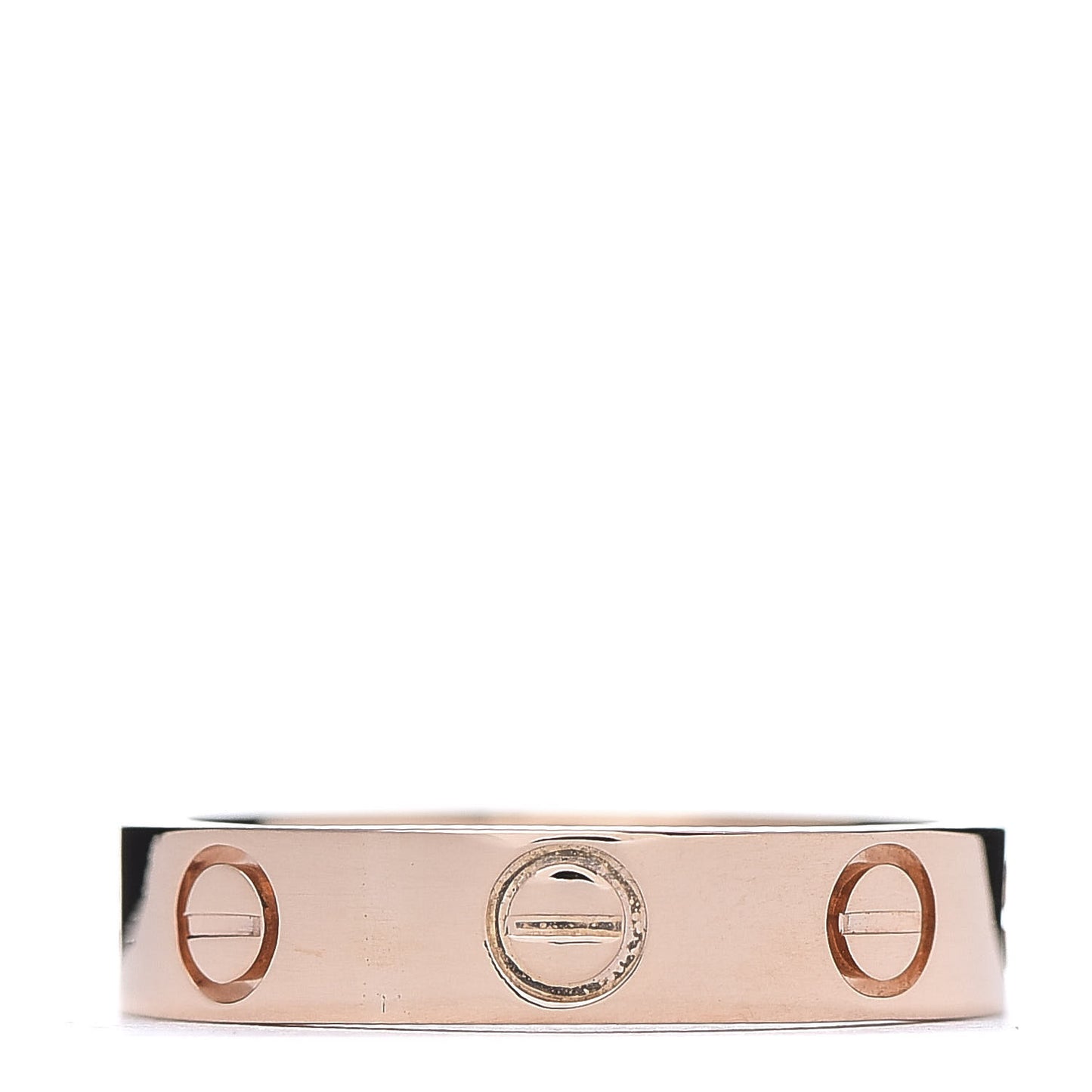 18K Pink Gold 3.5mm LOVE Wedding Band Ring 50 5.25