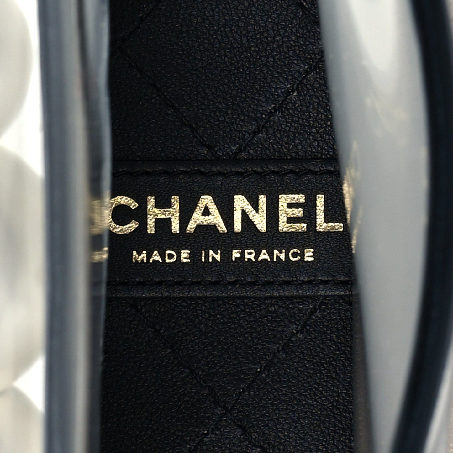Lambskin PVC Sand By The Sea Flap With Pearl Strap Black
