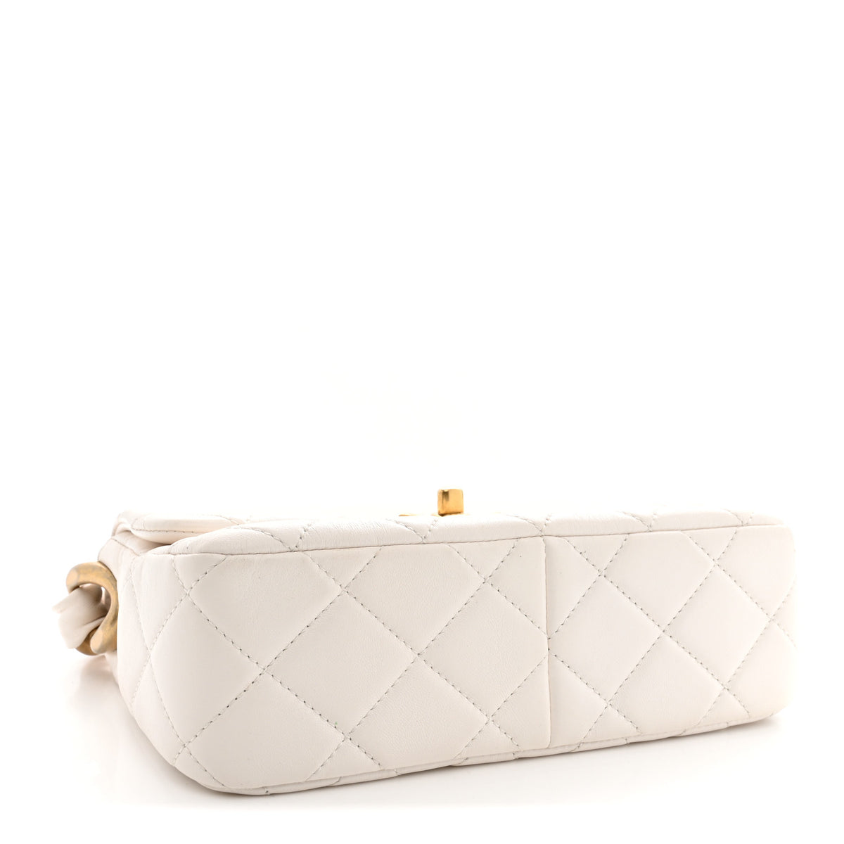 Chanel Lambskin Quilted CC Chain Shoulder Bag White 4 of 12