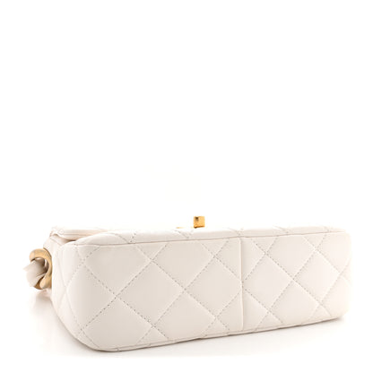 Chanel Lambskin Quilted CC Chain Shoulder Bag White 4 of 12