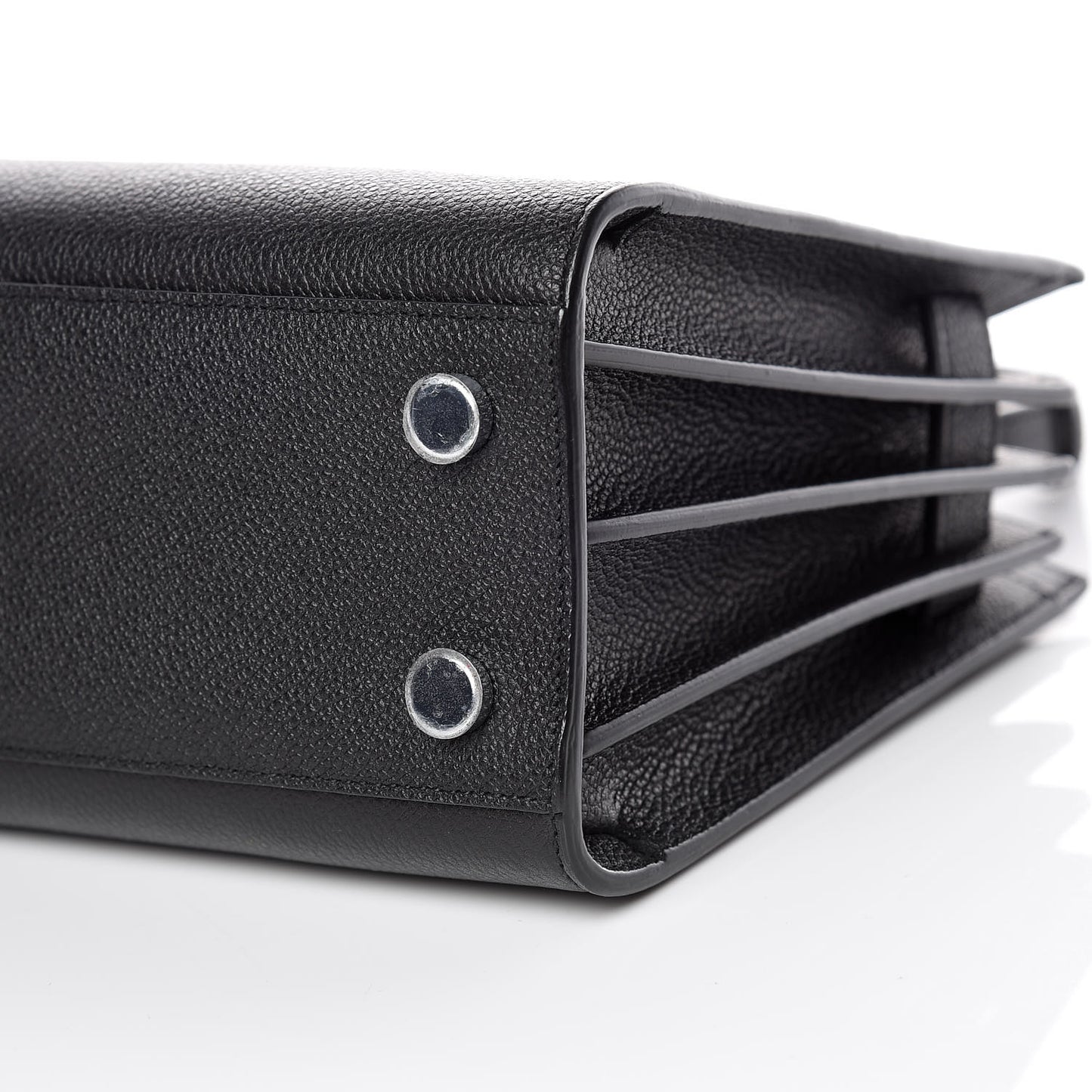 Grained Calfskin Nano Sac De Jour Black