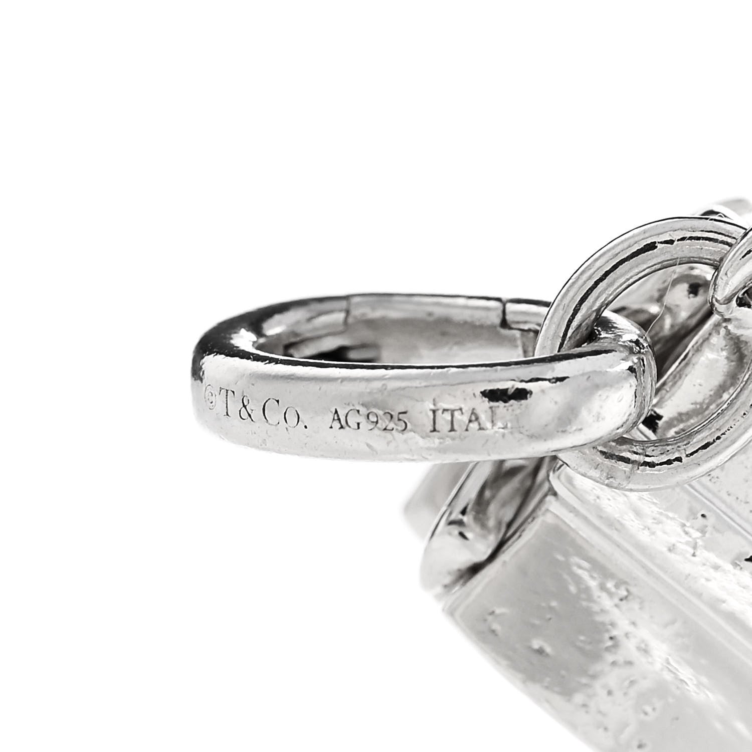 Tiffany Sterling Silver Box Charm Pendant 6 of 6