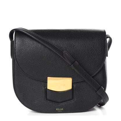 Celine Baby Grained Calfskin Small Trotteur Black 1 of 10