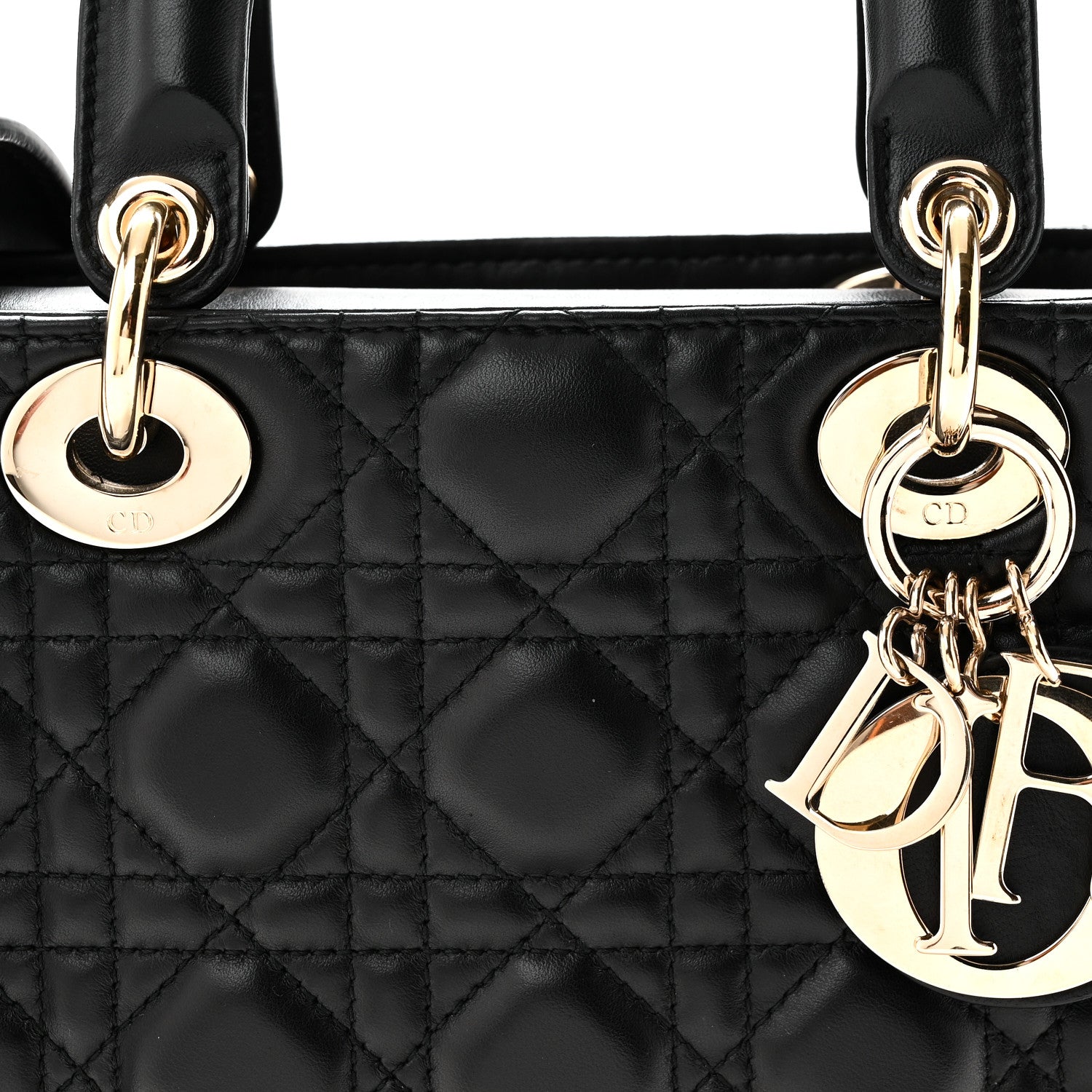 Christian Dior Lambskin Cannage Small Lucky Badges My Lady Dior Black 7 of 9