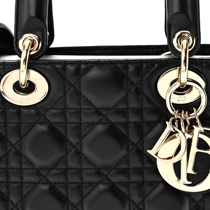 Christian Dior Lambskin Cannage Small Lucky Badges My Lady Dior Black 7 of 9