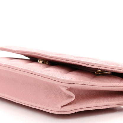 Chanel Caviar Quilted Wallet on Chain WOC Light Pink 10 of 10