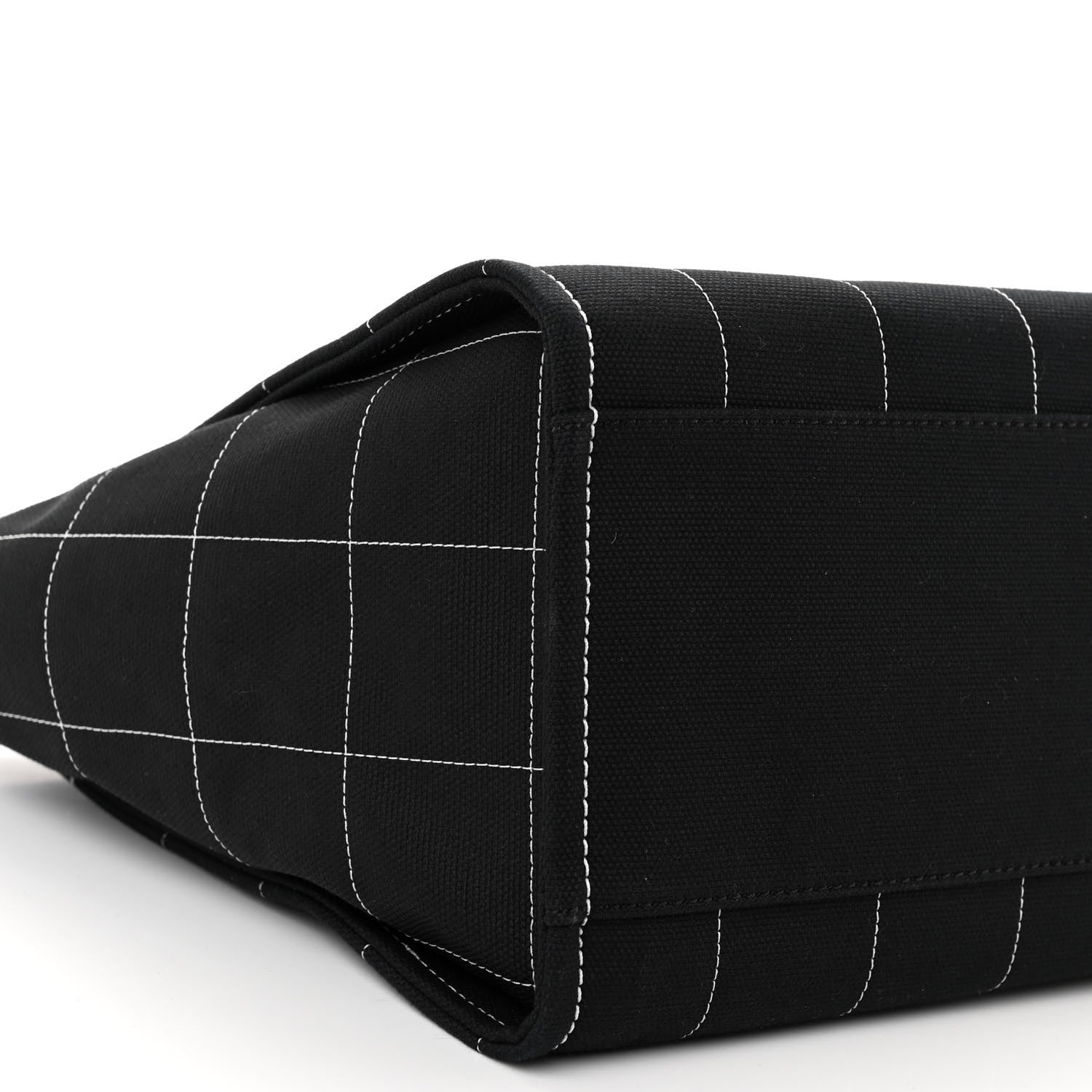 Chanel Cotton Medium Deauville Tote Black White 10 of 11