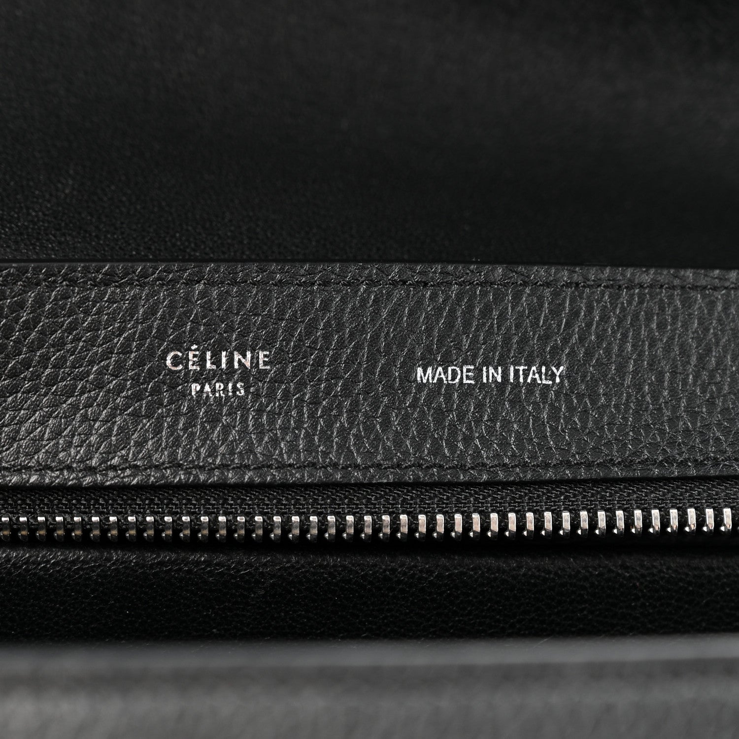 Celine Drummed Calfskin Suede Medium Trapeze Black 6 of 15