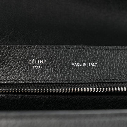 Celine Drummed Calfskin Suede Medium Trapeze Black 6 of 15