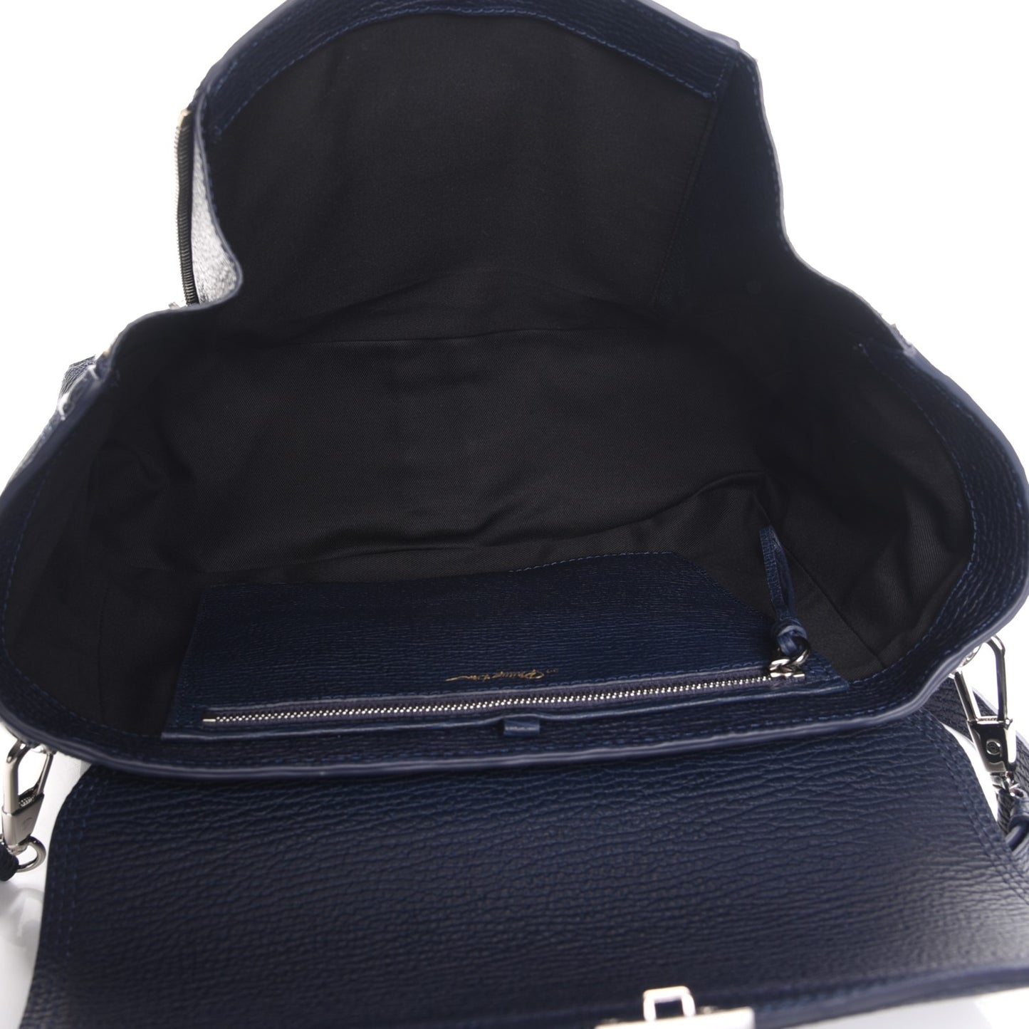 3.1 Textured Calfskin Medium Pashli Satchel Ink