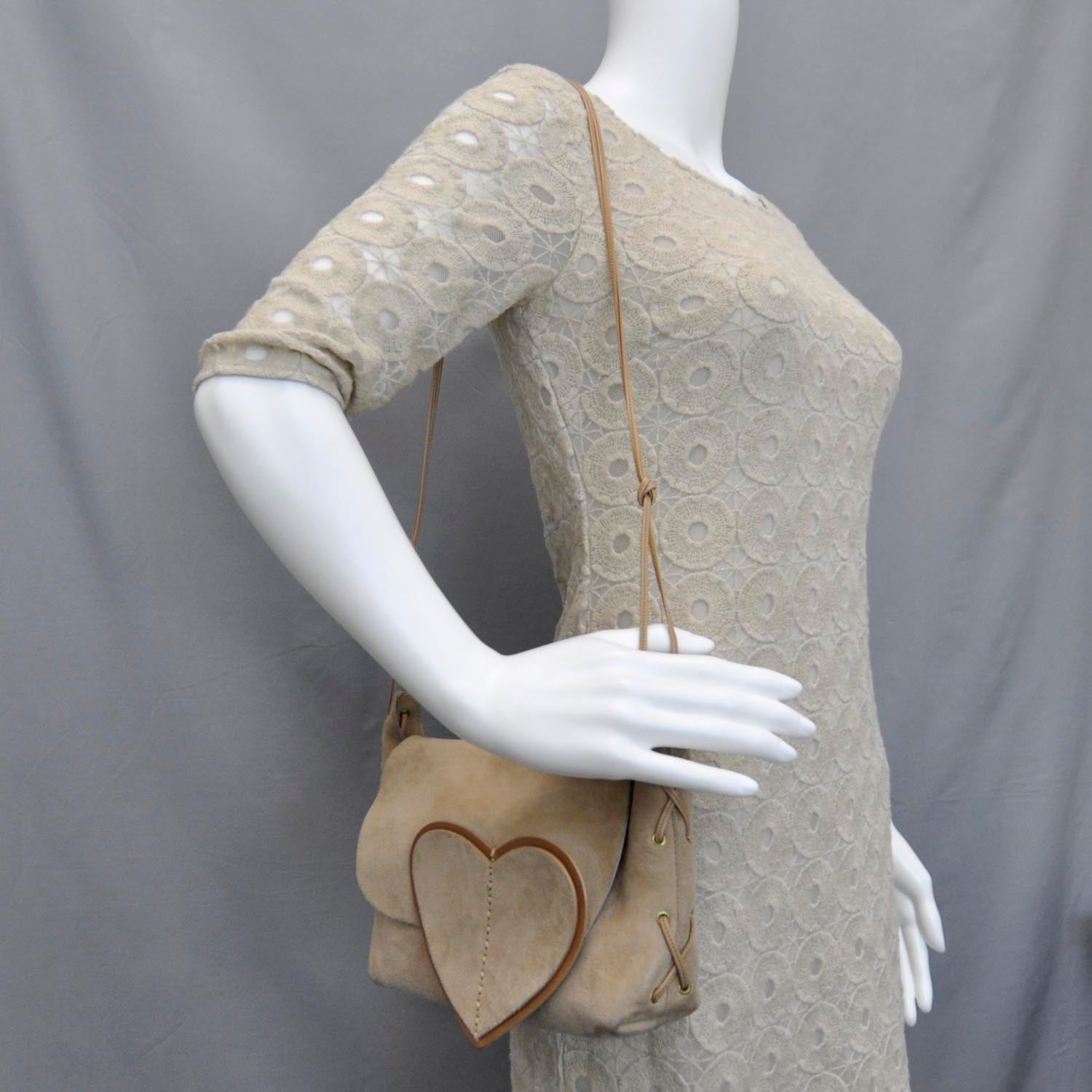Gucci Suede Heart Shoulder Bag 2 of 12
