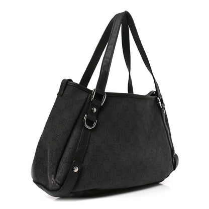 Gucci Monogram Denim Medium Abbey Shoulder Bag Black 3 of 10