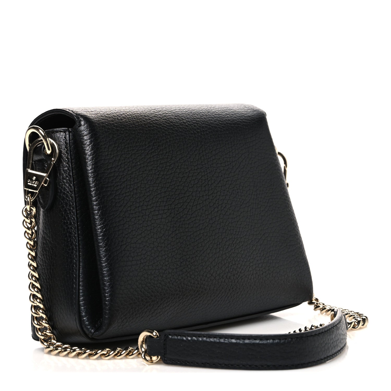 Gucci Dollar Calfskin Interlocking G Crossbody Bag Black 3 of 11
