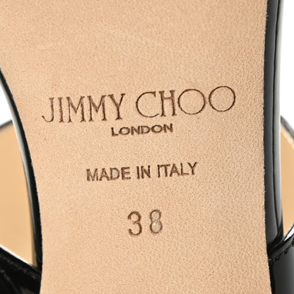 Jimmy Choo Soft Patent Hira 85 Sandals 38 Black 7 of 7