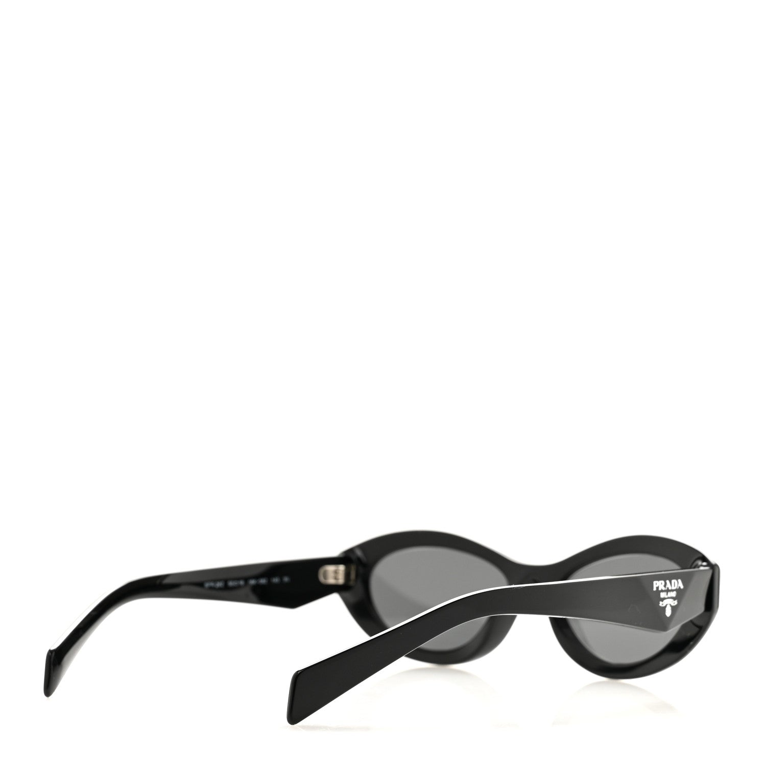 Prada Acetate Oval Sunglasses SPR 26Z Black 4 of 8