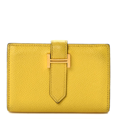 Hermes Epsom Mini Bearn Wallet Jaune Ambre 1 of 8