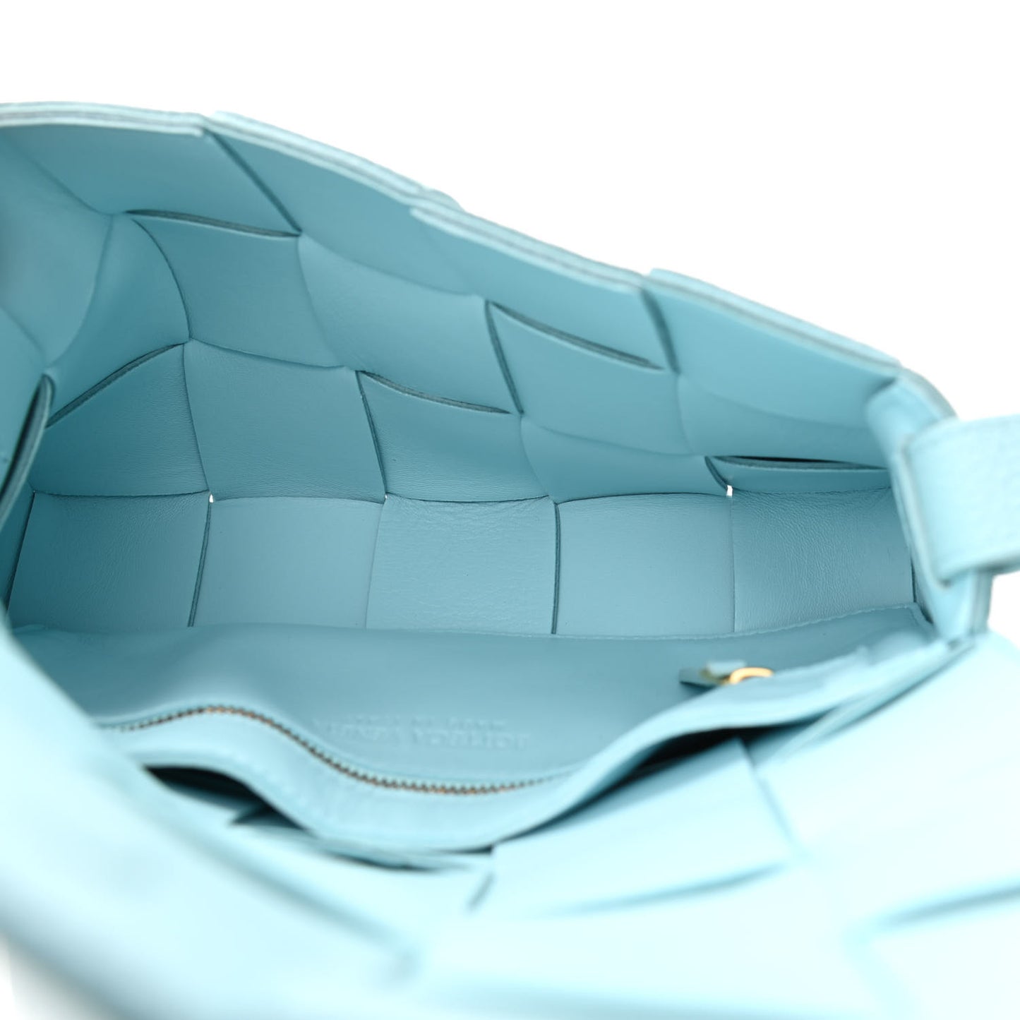Calfskin Maxi Intreccio Cassette Bag Pale Blue