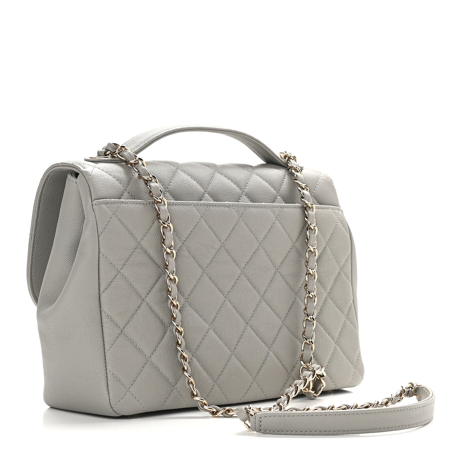 Chanel Caviar Quilted Large Business Affinity Flap Grey 3 of 9