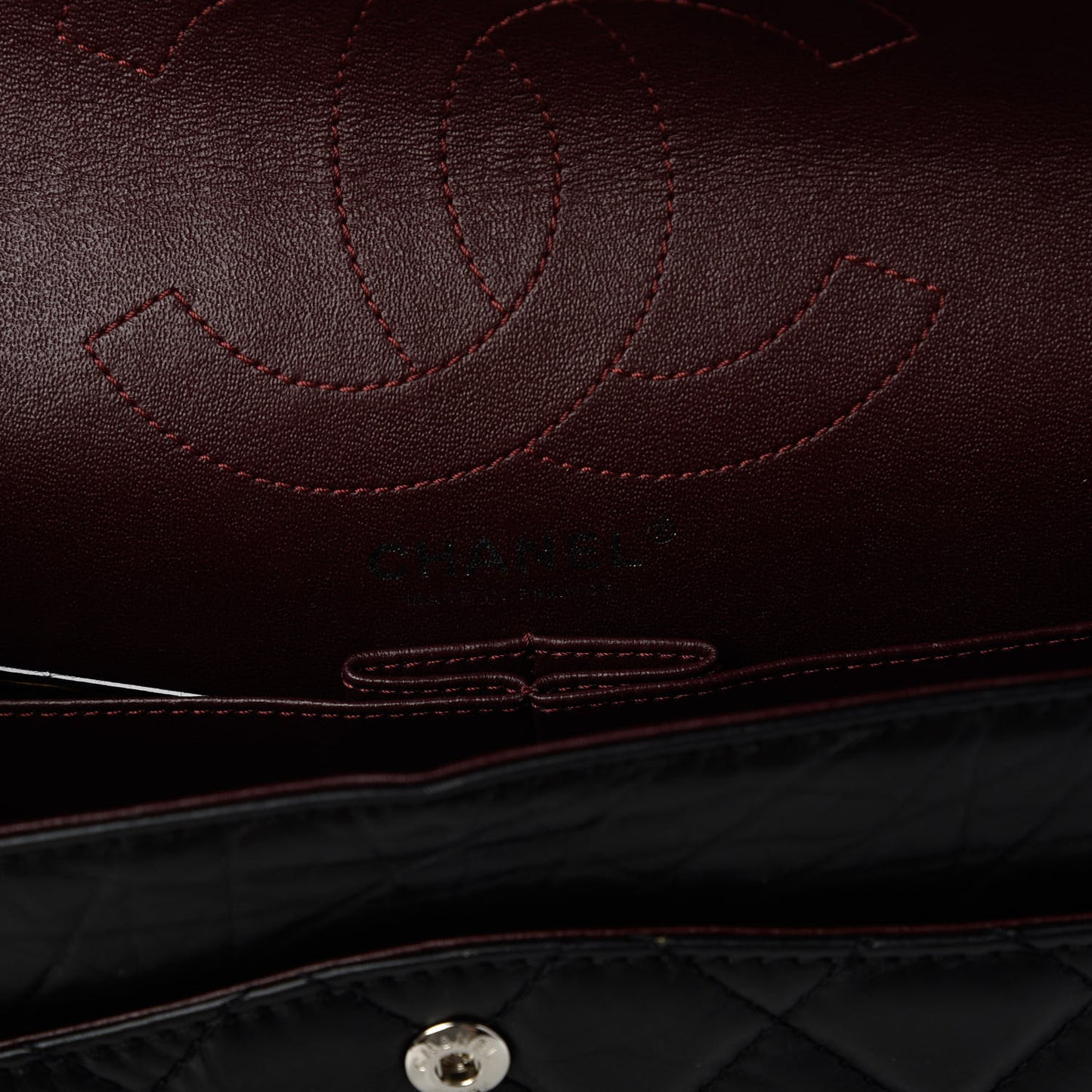 Aged Calfskin Quilted 2.55 Reissue 226 Flap Black