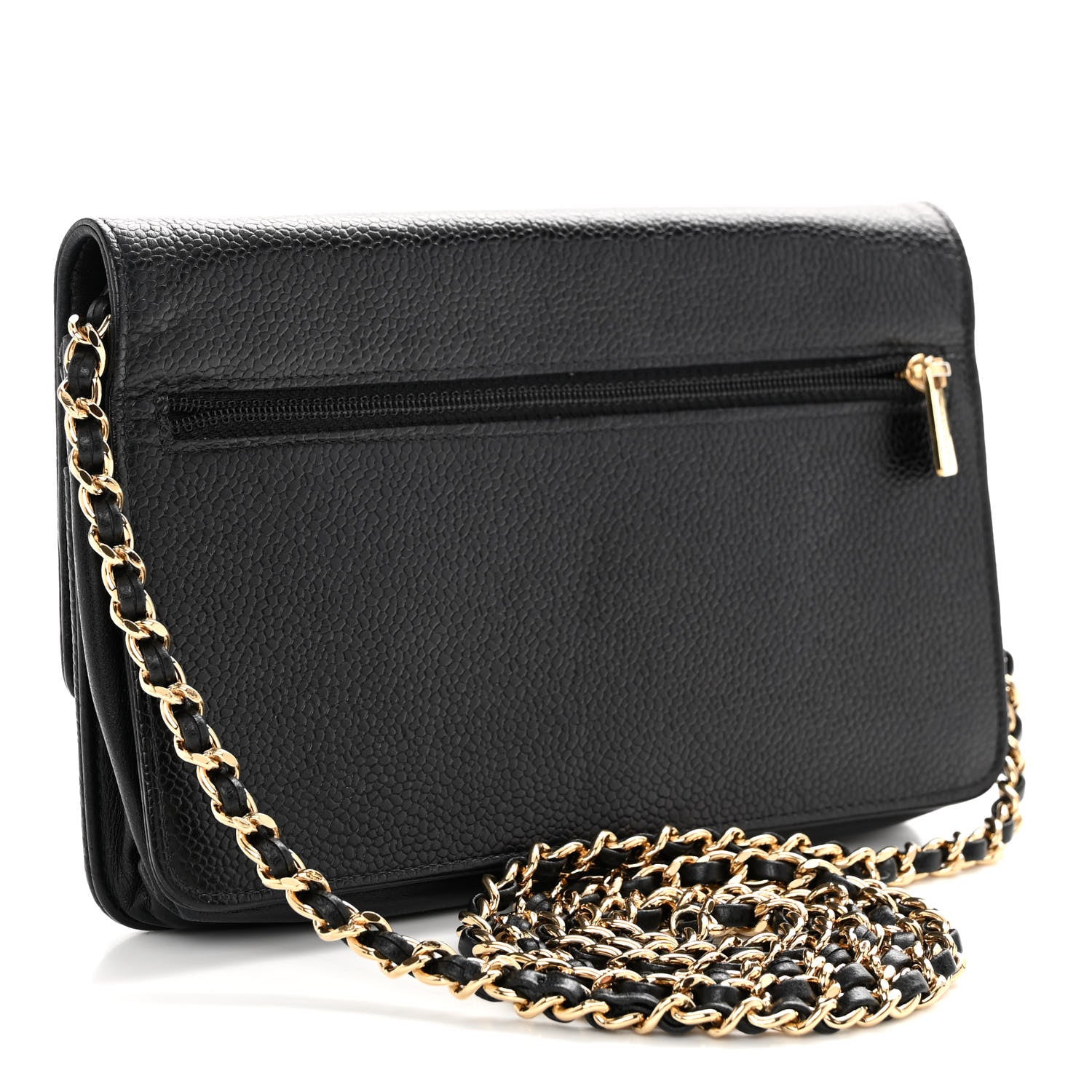 Chanel Caviar Timeless CC Wallet on Chain WOC Black 3 of 11