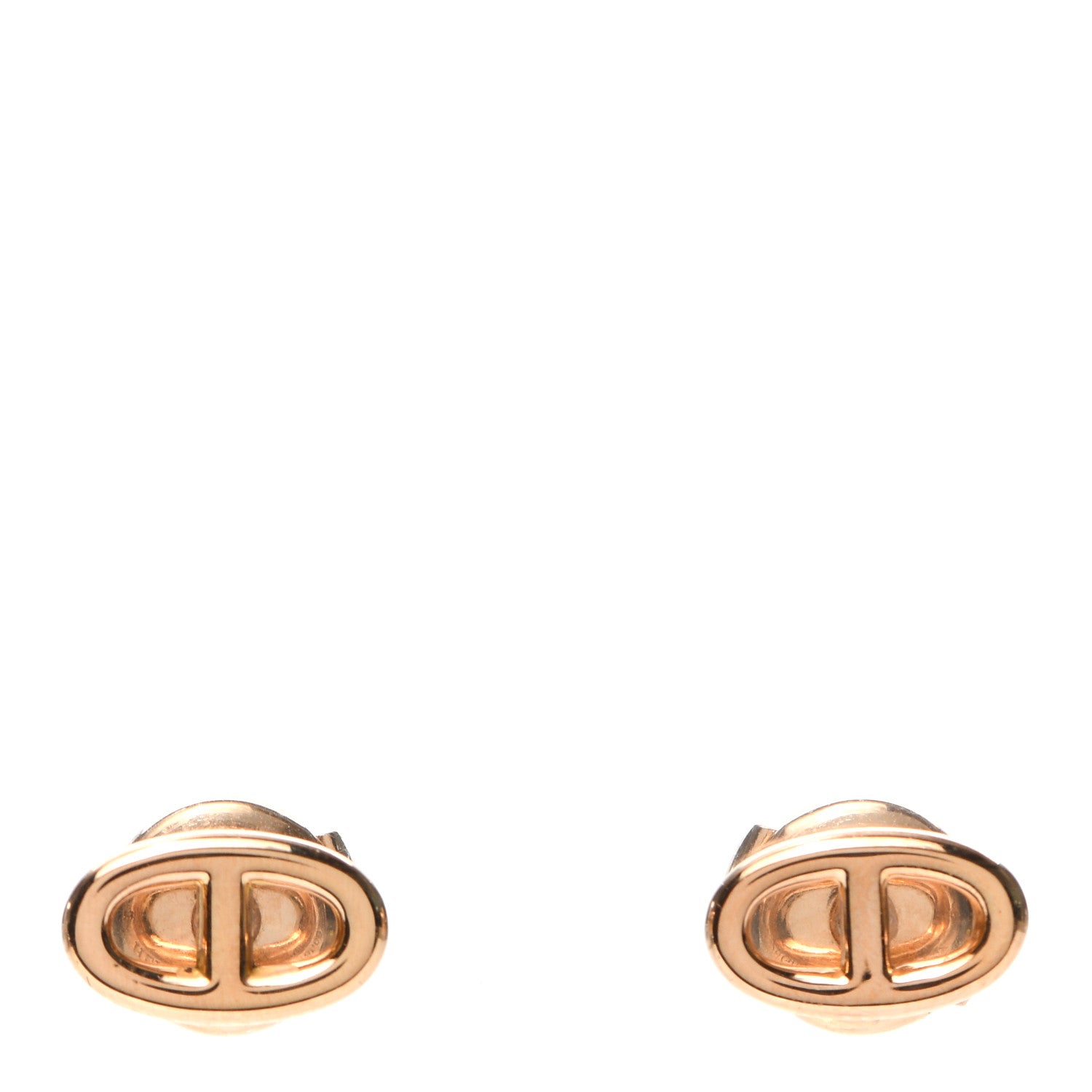 Hermes 18K Rose Gold TPM Farandole Stud Earrings 1 of 5