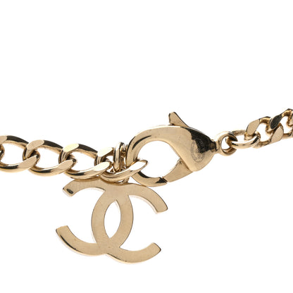 Chanel Crystal Chain CC Link Choker Gold Silver 4 of 4