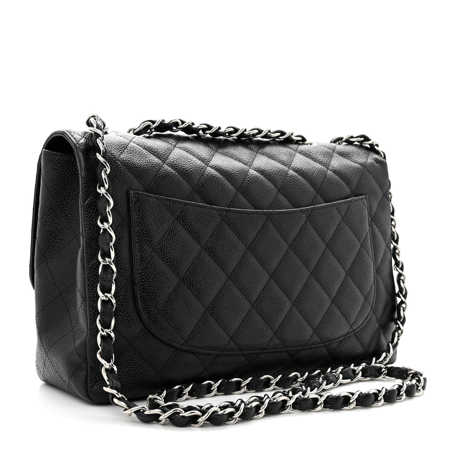Caviar Quilted Jumbo Single Flap Black