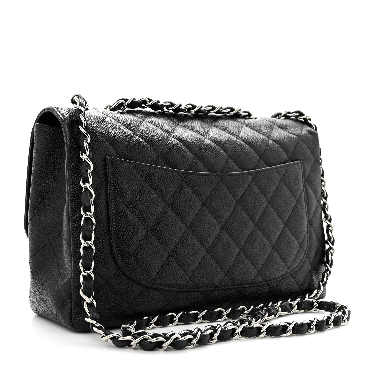 Chanel Caviar Quilted Jumbo Single Flap Black 3 of 13