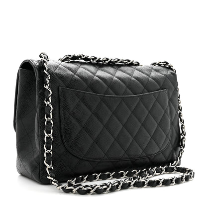 Chanel Caviar Quilted Jumbo Single Flap Black 3 of 13